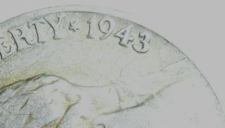 1943/2 35% Silver Jefferson Wartime Nickel Vf Rare photo
