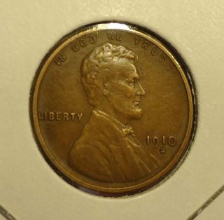 1910 - S Lincoln Cent.  Looks Around Very Fine+ To Extra Fine.  Listed $44 At Xf photo