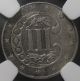 1861 Silver 3¢ Three Cents Ngc Xf45 Error: Medallic Alignment A3j6a8 Three Cents photo 2