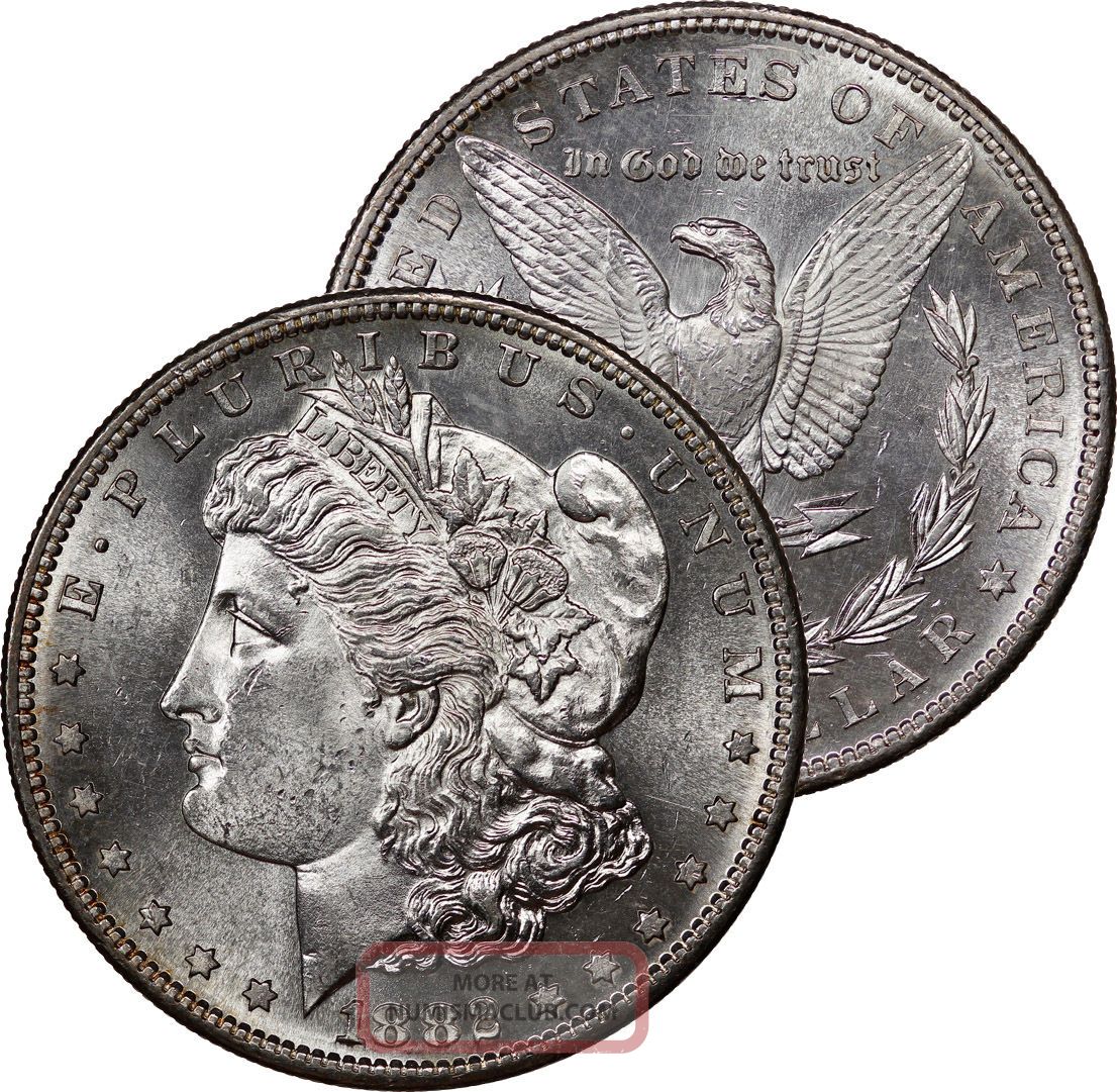 1882 S Morgan Dollar Silver Coin Choice Bu Pl