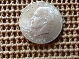 Dwight D.  Eisenhower 1776 - 1976 Silver Dollar Coin Rare Bicentennial Liberty Bell photo