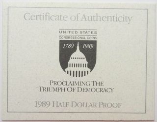 1989 - S Us Congressional Commemorative Proof Half Dollar photo