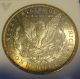 1880 - O Morgan Silver Dollar - Graded Anacs Au 58 - High Luster With Golden Rim Dollars photo 6