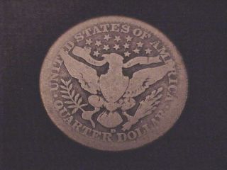 Usa Silver 1916 D Barber Quarter photo