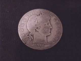 Usa Silver 1916 Barber Quarter photo