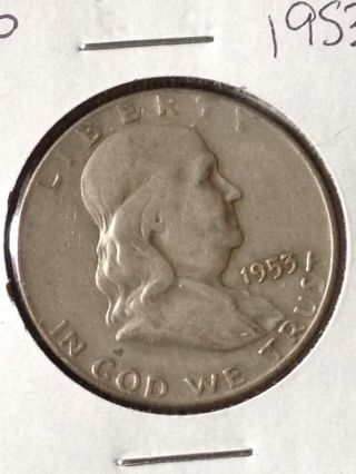 F110 ::1953 - D Franklin Liberty Silver Half Dollar Coin :: Fairhouse ::auction Hq photo