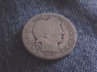Usa Silver 1912 Barber Quarter photo