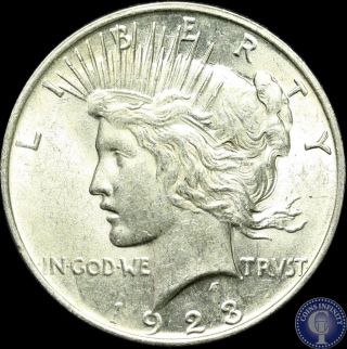 1923 P Uncirculated Silver Peace Dollar C61 photo