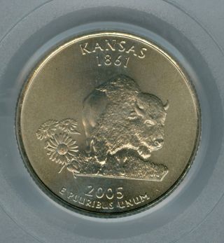 2005 - D Kansas Quarter Pcgs Ms67 Sf photo