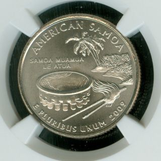 2009 - D American Samoa Quarter Ngc Ms68 Sms 2nd Finest Registry photo