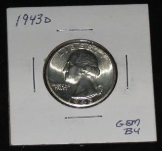 1943d Gem Bu Washington Quarter photo