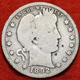 1892 - S Barber Quarter photo