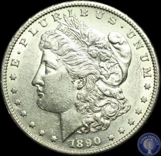 1890 S Silver Morgan Dollar Uncirculated Lustrous 15 photo