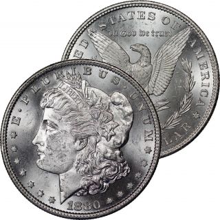 1880 S Morgan Dollar Silver Coin Choice Bu Great Eye Appeal photo