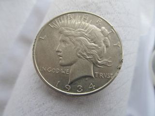 1934 D Peace Dollar Silver Dollar 90% Silver,  Details photo