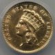 1855 Indian Princess Head Three Dollar Gold $3 Au 50 Details Anacs Gold photo 2