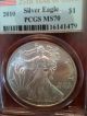 2010 Pcgs Ms70 American Silver Eagle Coin 