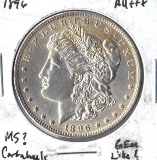 1896 Morgan Silver Dollar $1 Au++ Ms? Cartwheels Gem Like photo