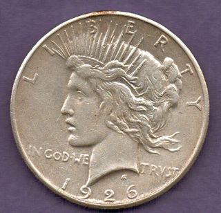 1926s Peace Silver Dollar Au photo
