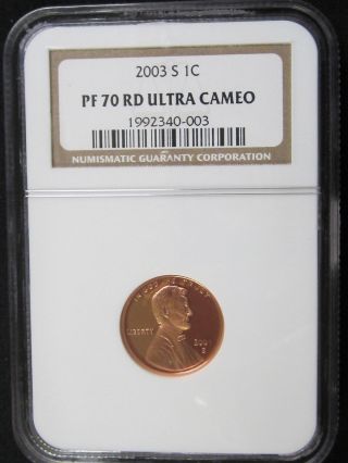 2003 S Proof Lincoln Cent - Ngc Pr 70 Red Ultra Cameo (003) photo