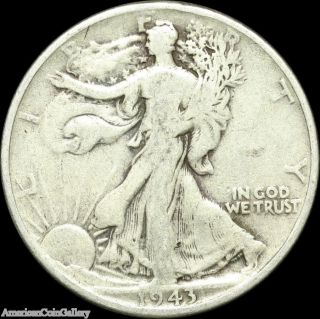 1943 Silver Walking Liberty Half Dollar Great Us Coin C3 photo
