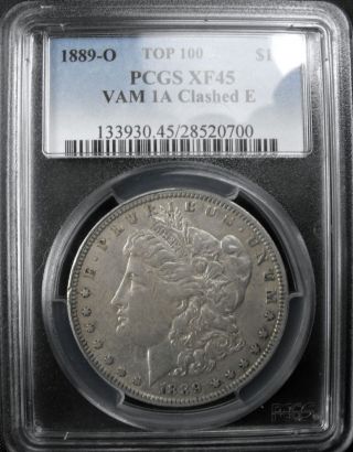 1889 O Morgan Dollar Pcgs Xf45 Vam 1a1 Partial Reverse Clashed E photo