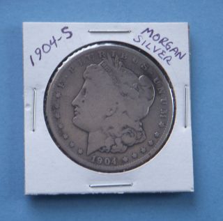 Tough Semi - Key Date 1904 - S Morgan Silver Dollar photo