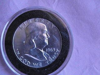 1963 P Franklin Silver Half Dollar Coin Bu photo