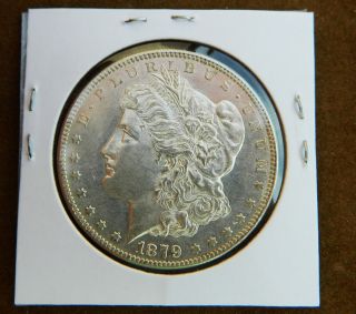 Morgan Silver Dollar 1879 S Rev 78 Unc+++ Rare Date Frosty Luster photo