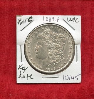 1889 Bu Unc Morgan Silver Dollar 10145 Ms++++ Coin Us Rare Key Date Estate photo