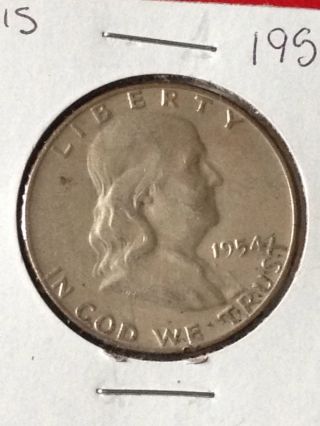 F115 ::1954 - D Franklin Liberty Silver Half Dollar Coin :: Fairhouse ::auction Hq photo