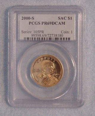 2000 - S Proof Sacagawea Dollar Graded By Pcgs As Pr69dcam photo