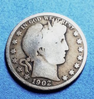1902 P - Barber Half Dollar - Silver -   Mby021 photo