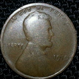 1910 Lincoln Wheat Penny.  01us Cent Small Coin Collectible photo