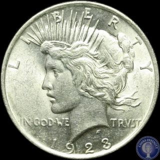 1923 P Choice Uncirculated Silver Peace Dollar C27 photo