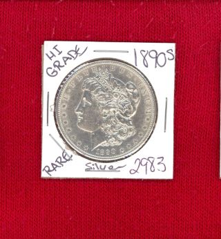 1890 S Morgan Silver Dollar Coin 2983 $hi - Grade$genuine Us Mint$rare photo