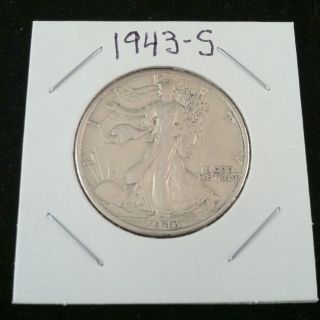 1943 S Walking Liberty 90% Silver Half Dollar.  900 Fine Silver & Usa Ship ' N photo