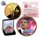 Barack Obama Licensed Pink Cancer Awareness Gold Illinois State Quarter + Box Coins: US photo 1