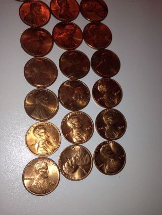 25 Copper Penny ' S Lincoln Mixed Years 1963 1964 D 1973 2 D 5 - 1975,  - 82 All 95% C photo