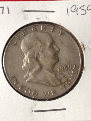 F171 ::1959 - P Franklin Liberty Silver Half Dollar Coin :: Fairhouse : Hq photo