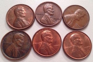 1959/1970,  1971/72/73 Pennys Lincoln Penny ' S 95% Copper photo