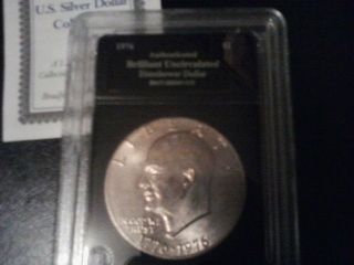 Collectible Eisenhower U.  S.  Silver Dollar Coin Bradford Exchange photo
