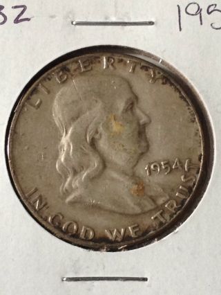 F132 ::1954 - P Franklin Liberty Silver Half Dollar Coin :: Fairhouse ::auction Hq photo