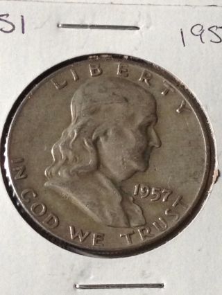 F151 ::1957 - D Franklin Liberty Silver Half Dollar Coin :: Fairhouse : Hq photo