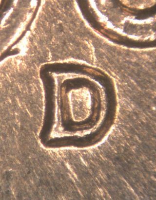 Bu 1960 - D Lincoln Cent With Wrpm - 004 Error (03 - 30 - 01) photo