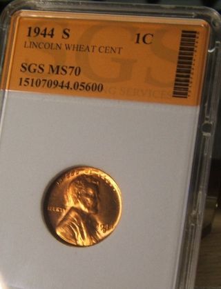 1944 - S Bu - Red Beauty Lincoln Wheat Cent photo
