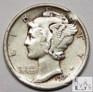 1920 (p) Extremely Fine Xf Details Winged Liberty Mercury Dime 10c Us Coin X photo