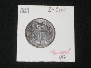 1869 Two Cent Piece,  