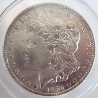 1884 - O Morgan Silver Dollar Coin Anacs Ms64 photo
