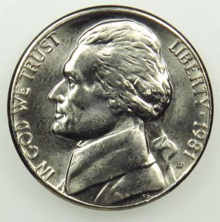 1981 D Uncirculated Jefferson Nickel (b04) photo
